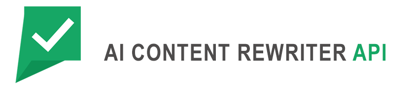 AI content rewriter API