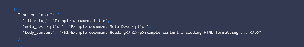 API code example