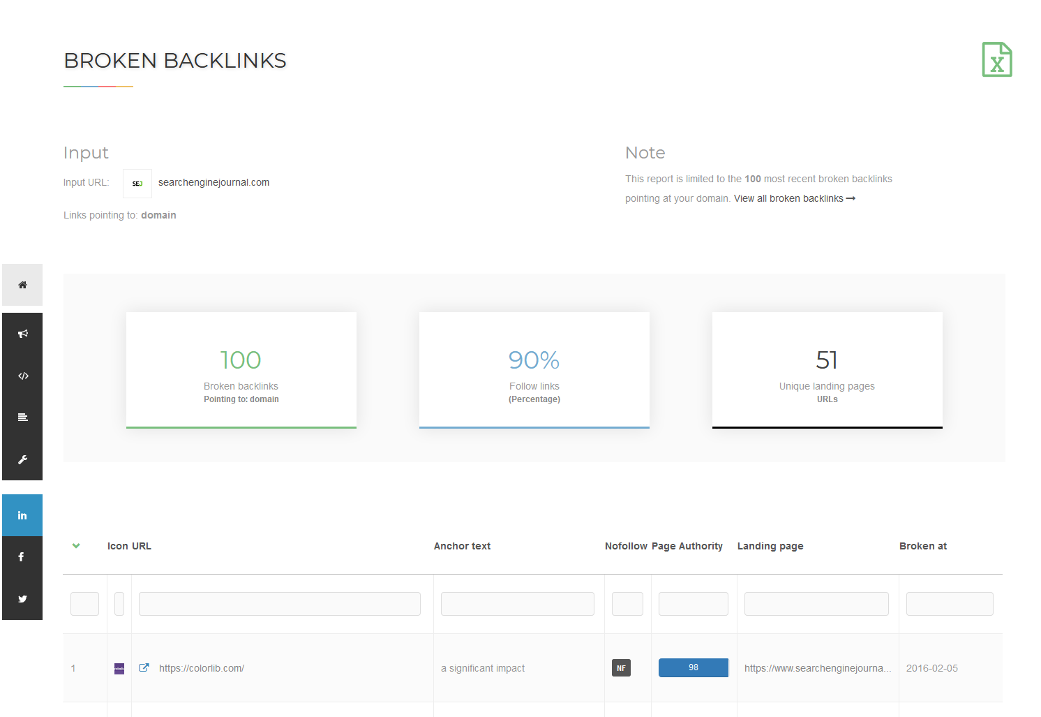 Broken link checker