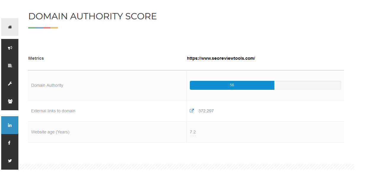 Domain Authority checker