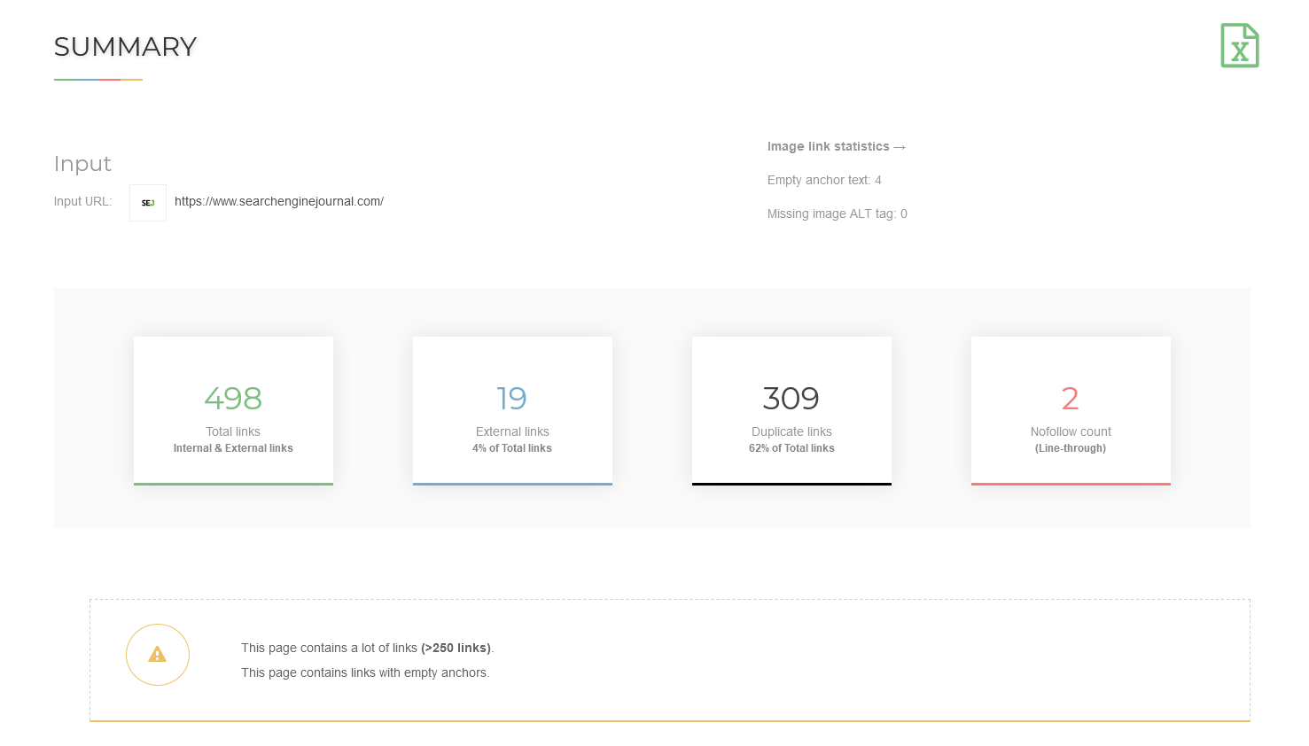 Internal links overview